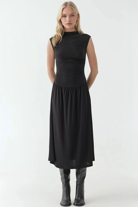 Komfort Fit Midi-Kleid mit Rundhalsausschnitt - Image 6