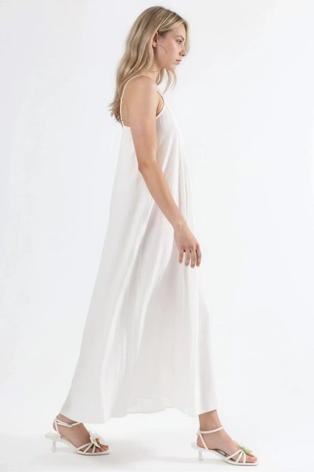 V-Ausschnitt Midi-Überwurfkleid - Image 2
