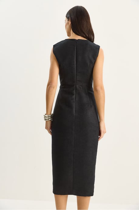 Kunstvelours Midi-Kleid - Image 6