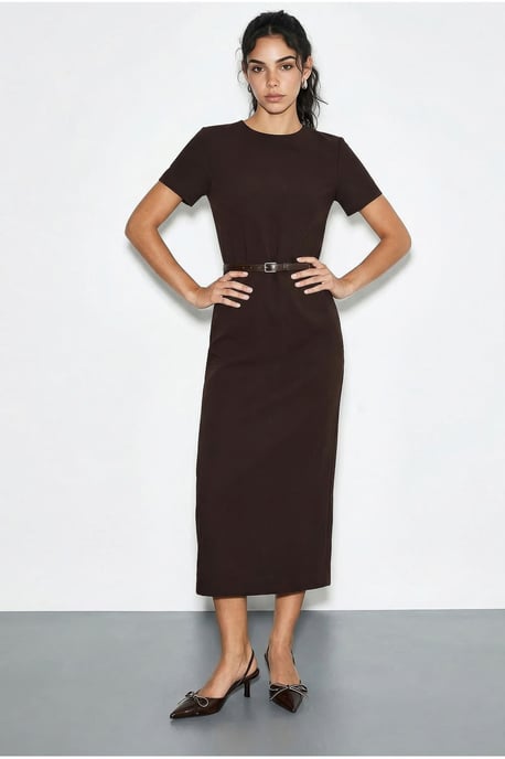Gürteldress mit Rundhalsausschnitt - Image 2