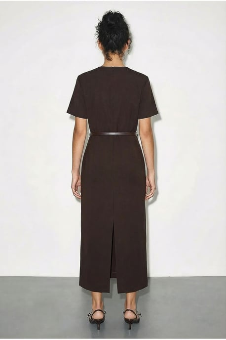 Gürteldress mit Rundhalsausschnitt - Image 4