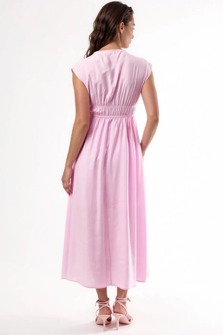 V-Ausschnitt Midikleid mit Bindung - Image 3