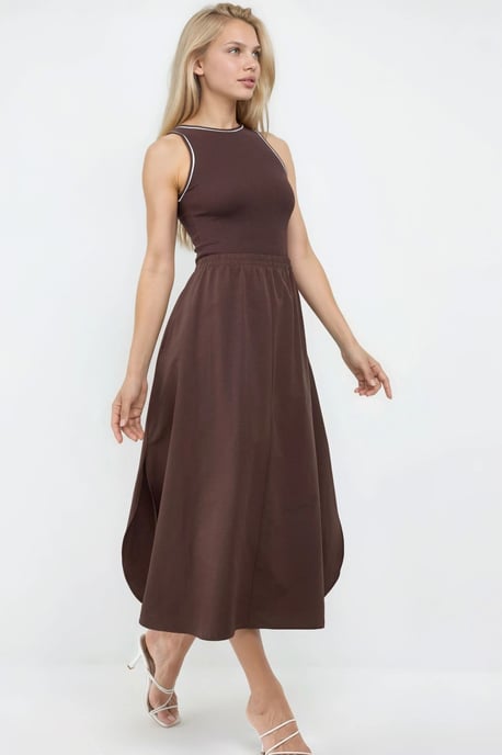 Ärmelloses Midi-Kleid mit Rundhalsauschnitt - Image 2