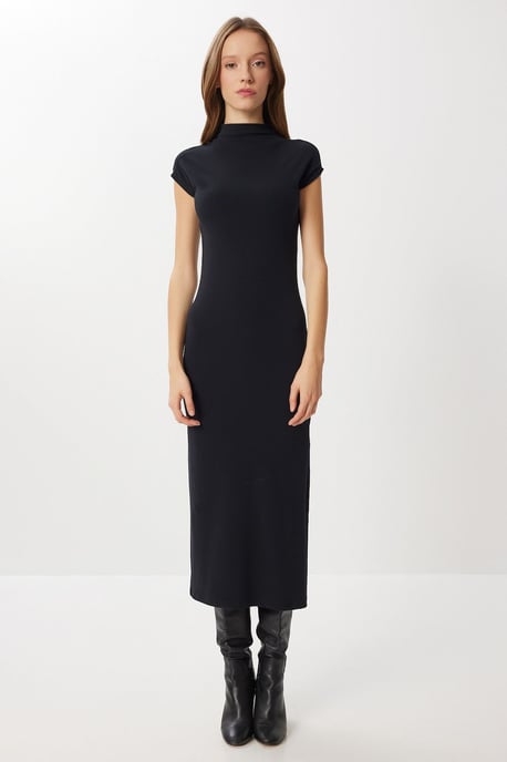 Bodycon-Midi-Kleid mit halbem Rollkragen - Image 2