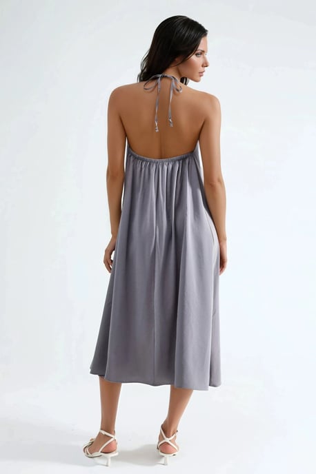 Halter-Nack Midi-Kleid - Image 2