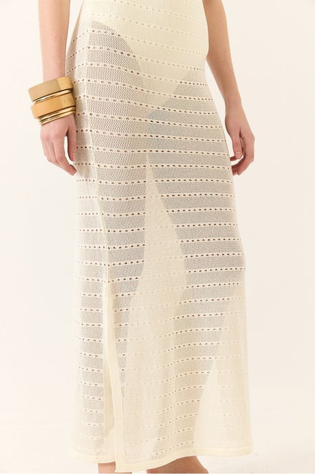 V-Ausschnitt Midi Schlitzkleid - Image 6