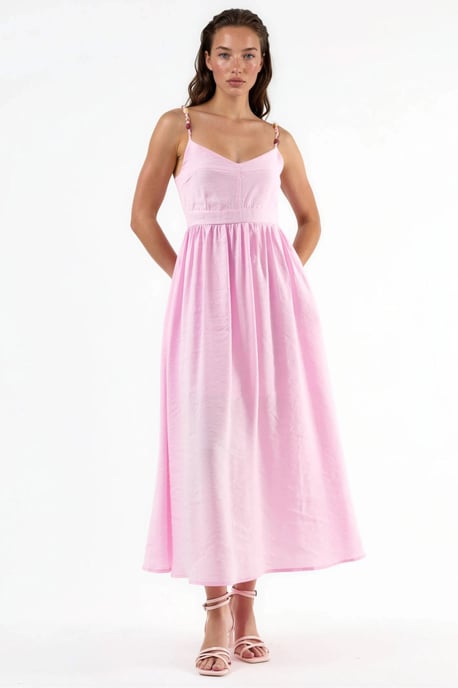 A-Linien-Midikleid mit Accessoire-Detail - Image 5