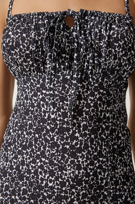 Blumen Bodycon Midi Kleid mit Schlitz - Image 4