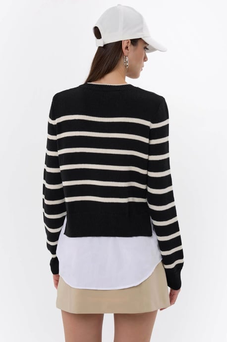 Gestreifter Strickpullover - Image 5