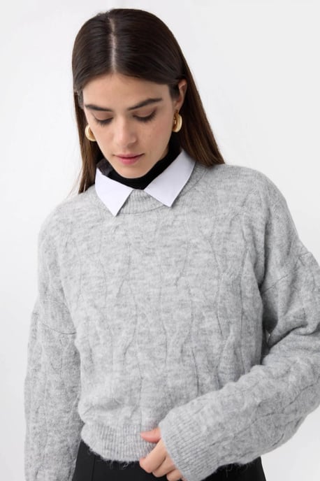 Strickpullover mit hohem Kragen - Image 5