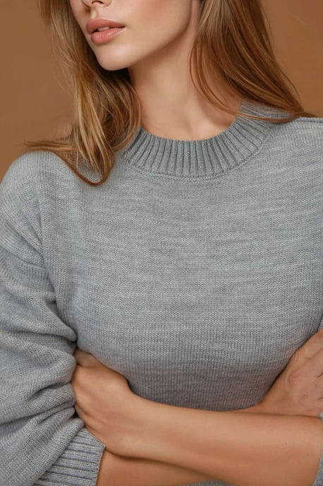 Rundhals Gemütlicher Pullover - Image 5