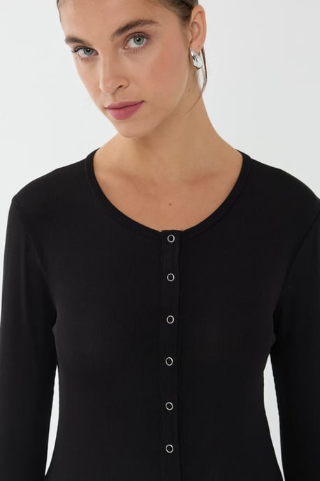 Langarm-Top mit Druckknöpfen - Image 5
