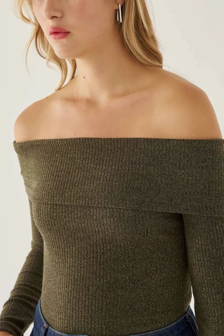 Schulterfreies Jersey-Top - Image 5