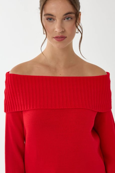 Schulterfreier Strickpullover - Image 4