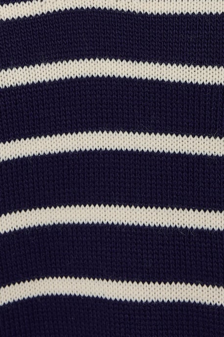 Gestreifter V-Ausschnitt-Pullover - Image 3