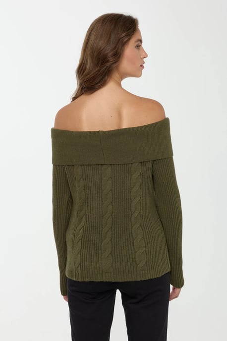 Schulterfreier Strickpullover - Image 4