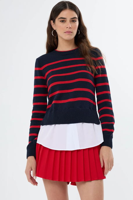 Gestreifter Strickpullover - Image 2