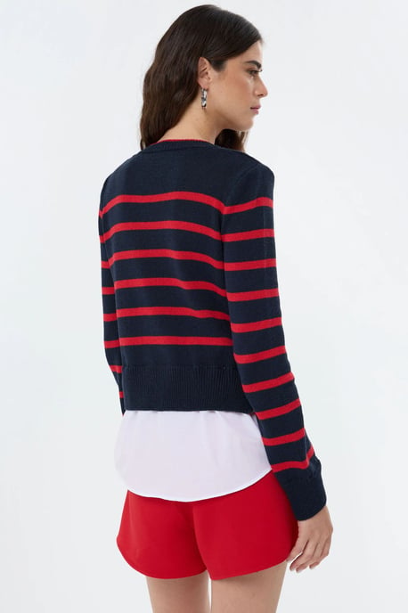 Gestreifter Strickpullover - Image 5