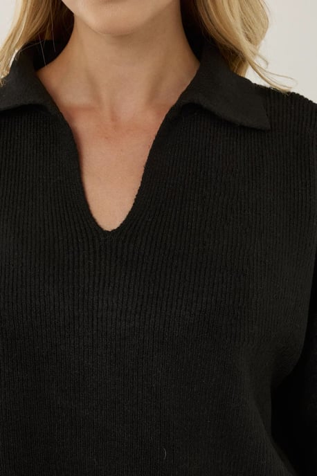 Lässiger Pullover mit Kragen - Image 5