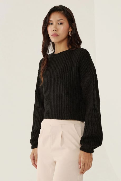 Lässiger Schnitt Rundhalsausschnitt Pullover - Image 4