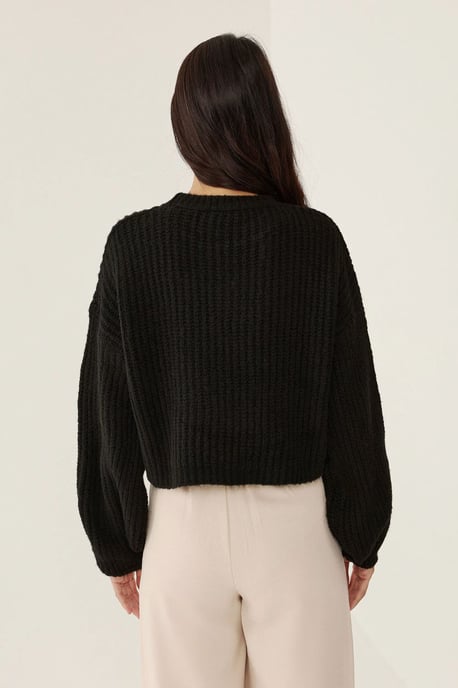 Lässiger Schnitt Rundhalsausschnitt Pullover - Image 6