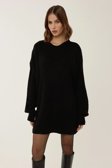 Locker sitzendes Crew-Neck Mini-Trikokleid - Image 2