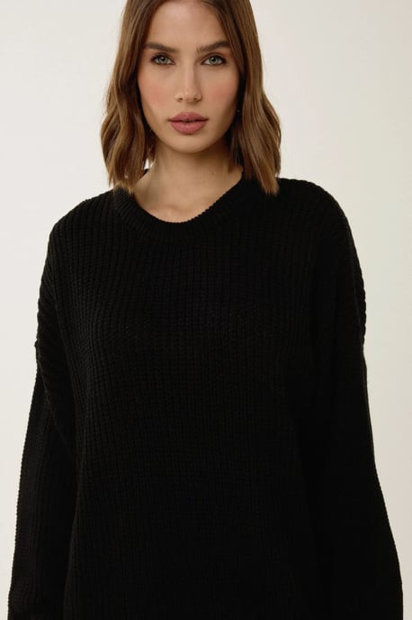 Locker sitzendes Crew-Neck Mini-Trikokleid - Image 3