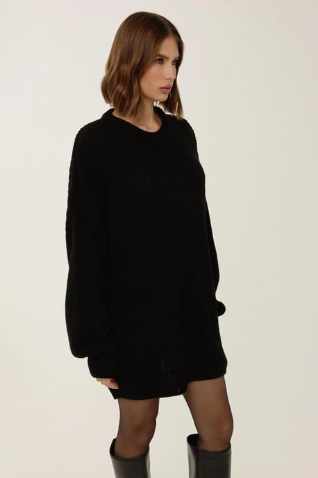 Locker sitzendes Crew-Neck Mini-Trikokleid - Image 4