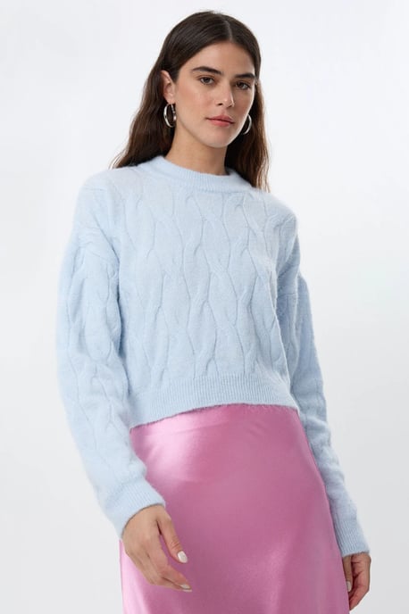 Strickpullover mit hohem Kragen - Image 1