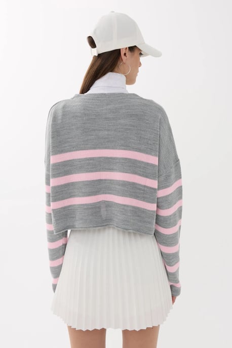 Gestreifter Rundhalsausschnitt-Pullover - Image 5
