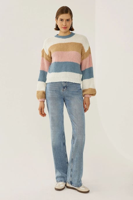 Lässiger gestreifter Pullover - Image 2
