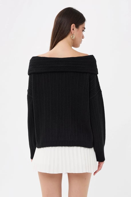 Schulterfreier Strickpullover - Image 4