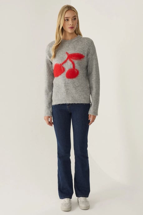 Lässiger Pullover mit Kirschdetail - Image 3