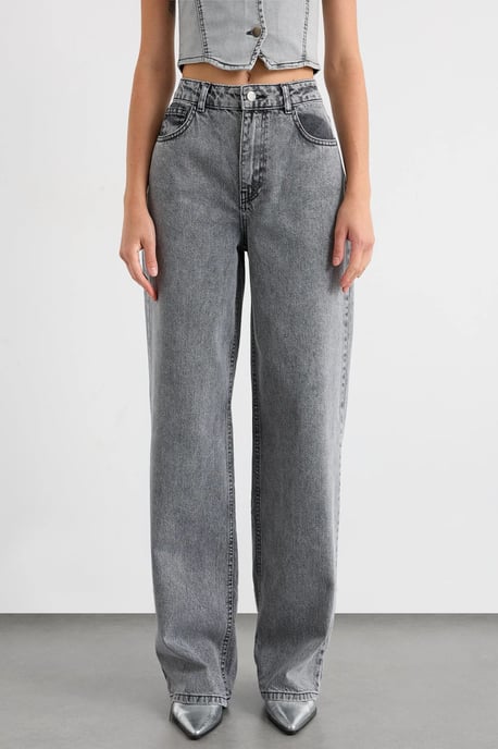 Hochtaillierte Weite Jeans - Image 2
