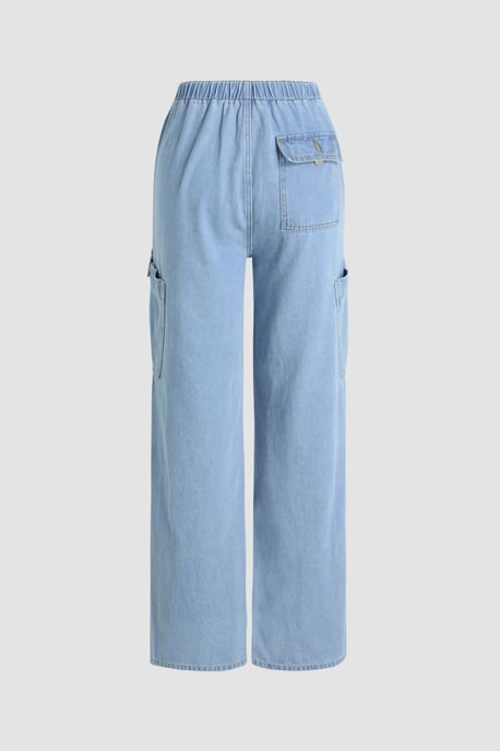 Elastische Bund Cargo-Jeans - Image 3