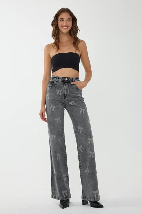 Hoch taillierte gerade Jeans - Image 3