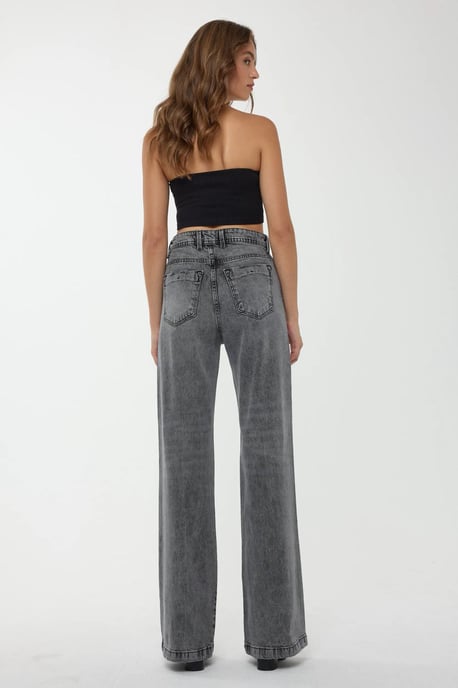 Hoch taillierte gerade Jeans - Image 5