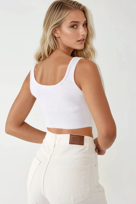 Hochgeschnittene Gerade Jeans - Image 5