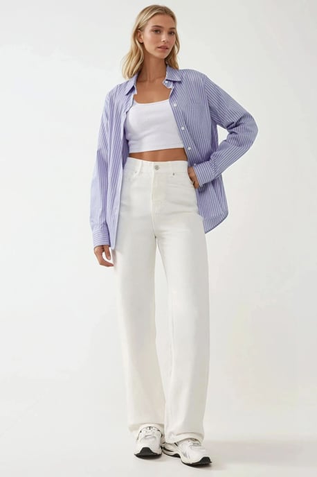 Hochgeschnittene Gerade Jeans - Image 6