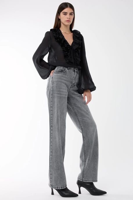 Gewaschene Gerade-Leg-Jeans - Image 2