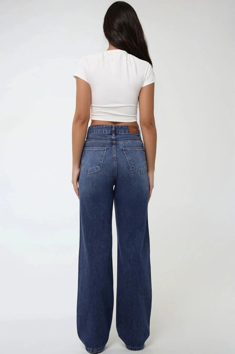 Hochtaillierte Straight-Leg-Jeans - Image 5