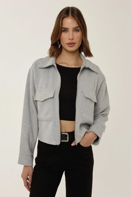 Jacke mit Reißverschluss und Hemdkragen - Image 1