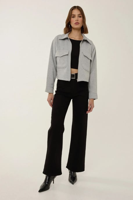 Jacke mit Reißverschluss und Hemdkragen - Image 2