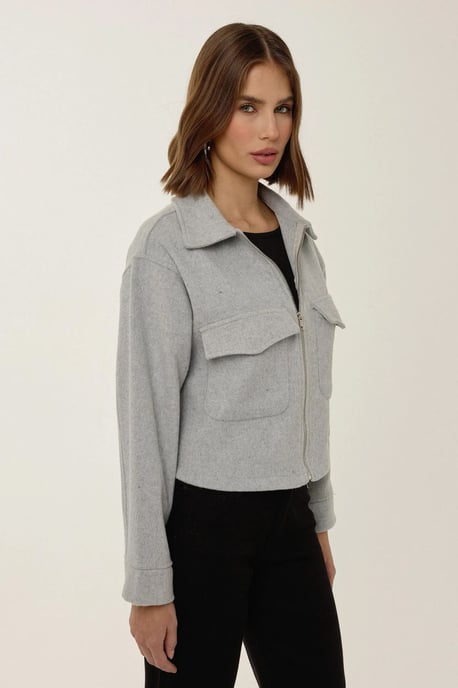Jacke mit Reißverschluss und Hemdkragen - Image 3