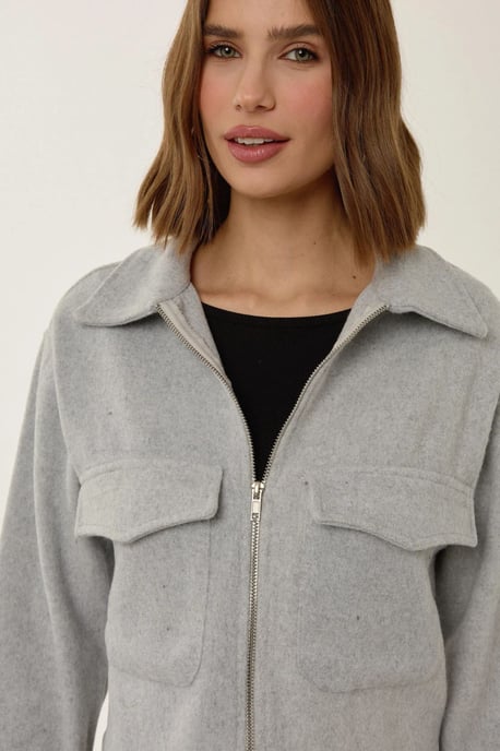 Jacke mit Reißverschluss und Hemdkragen - Image 4