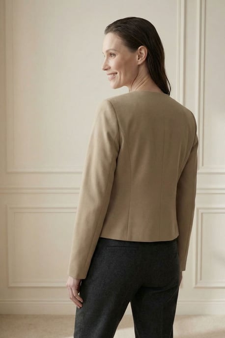 Maßgeschneiderte Kurzjacke aus Tweed mit Knöpfen - Image 4