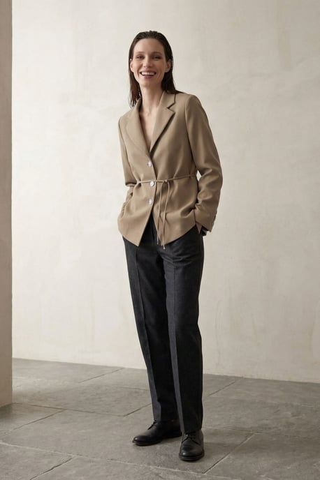 Blazerjacke mit Bindeband aus Krepp - Image 3