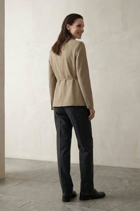 Blazerjacke mit Bindeband aus Krepp - Image 5