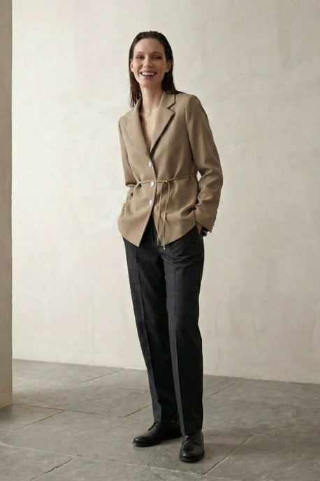 Blazerjacke mit Bindeband aus Krepp - Image 6