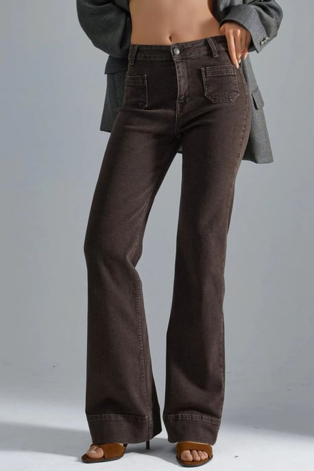 Hochtaillierte Bootcut-Jeans - Image 1